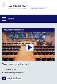 Printscreen Debat Gemist op smartphone