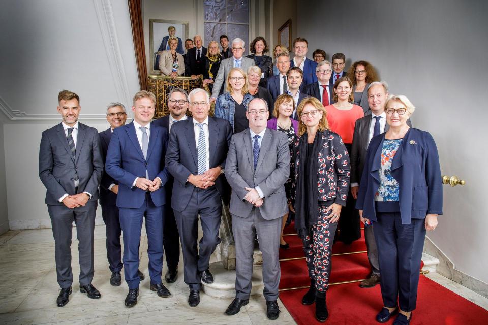 Deelnemers aan de interparlementaire conferentie over Europees begrotingsbeleid op 9 september 2019