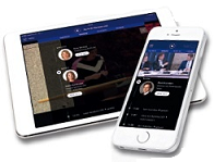 Tablet en smartphone met daarop de app Debat Direct