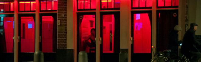 Red light district in Amsterdam