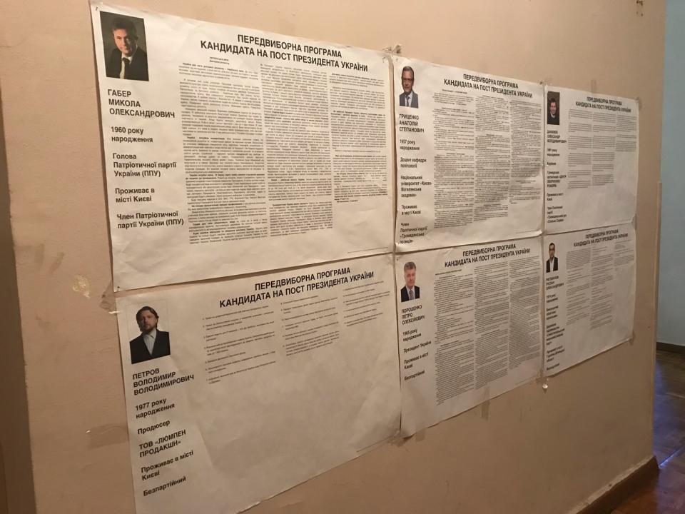 Overzicht van kandidaten bij de verkiezingen in Oekraïne