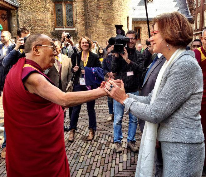 Dalai Lama en Angelien Eijsink